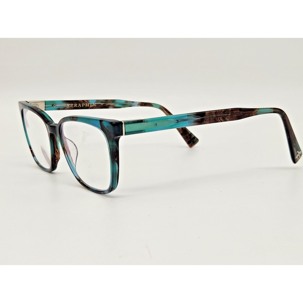 Seraphin by OGI Eyeglasses Frames Blue Marble 53 - 17 - 142 Handmade In Japan